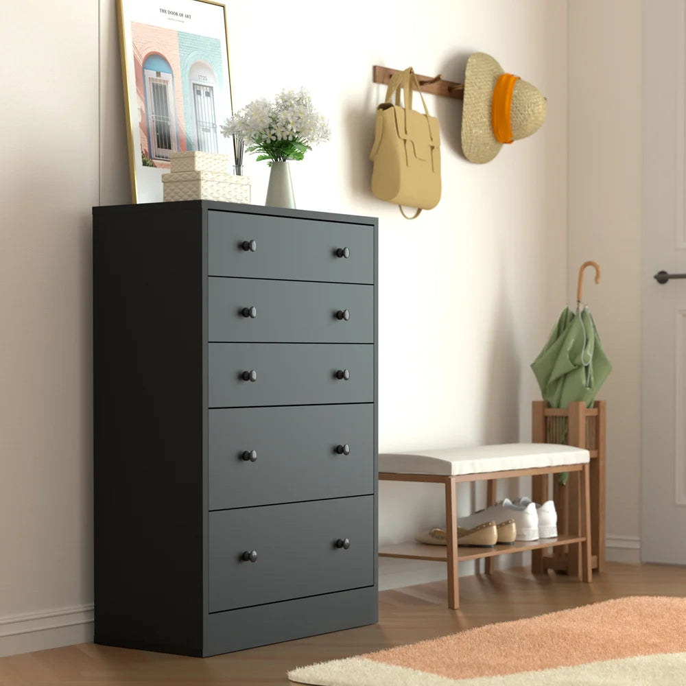 White 5 Drawer Dresser G816105