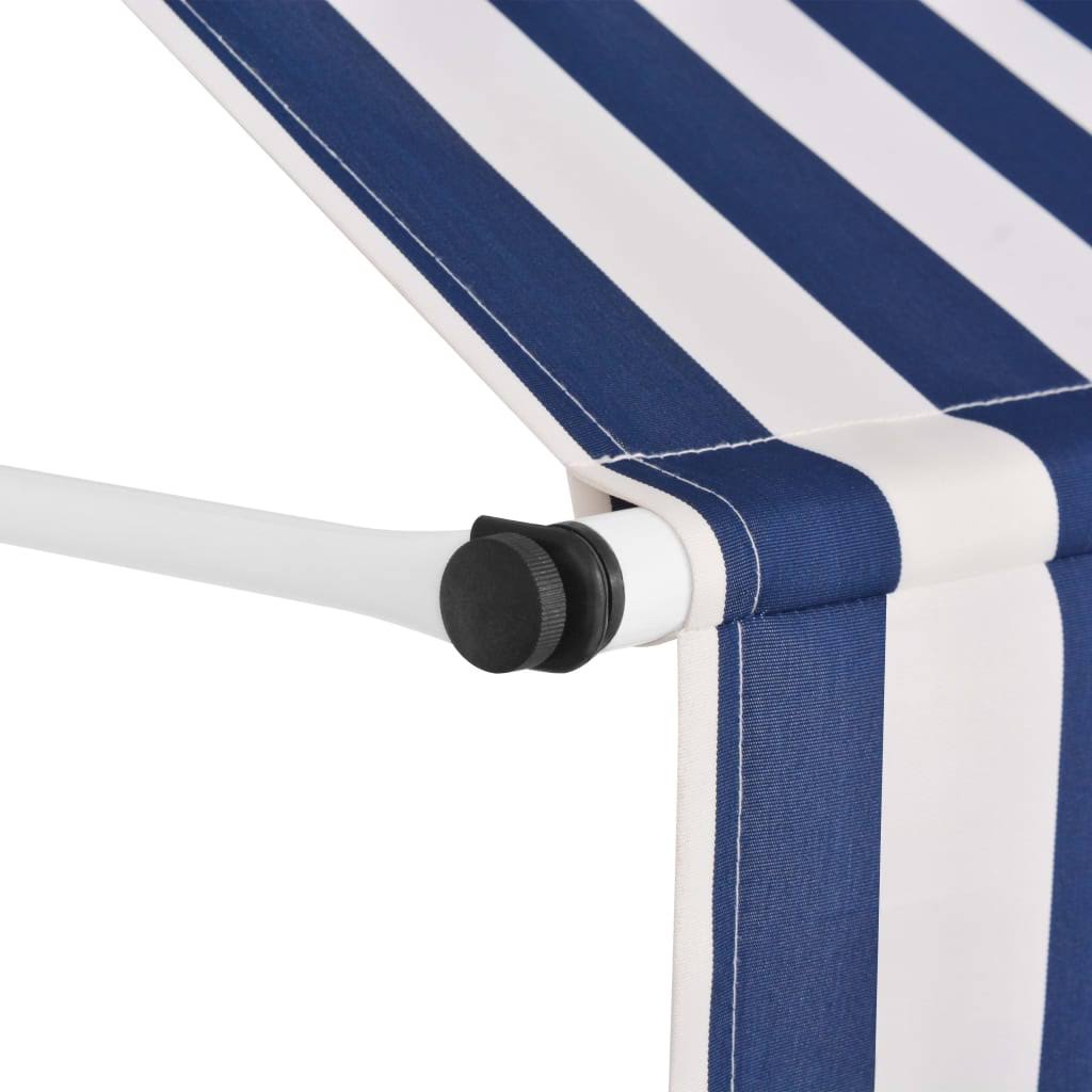 Blue and White Stripes Retractable Awning Z794208