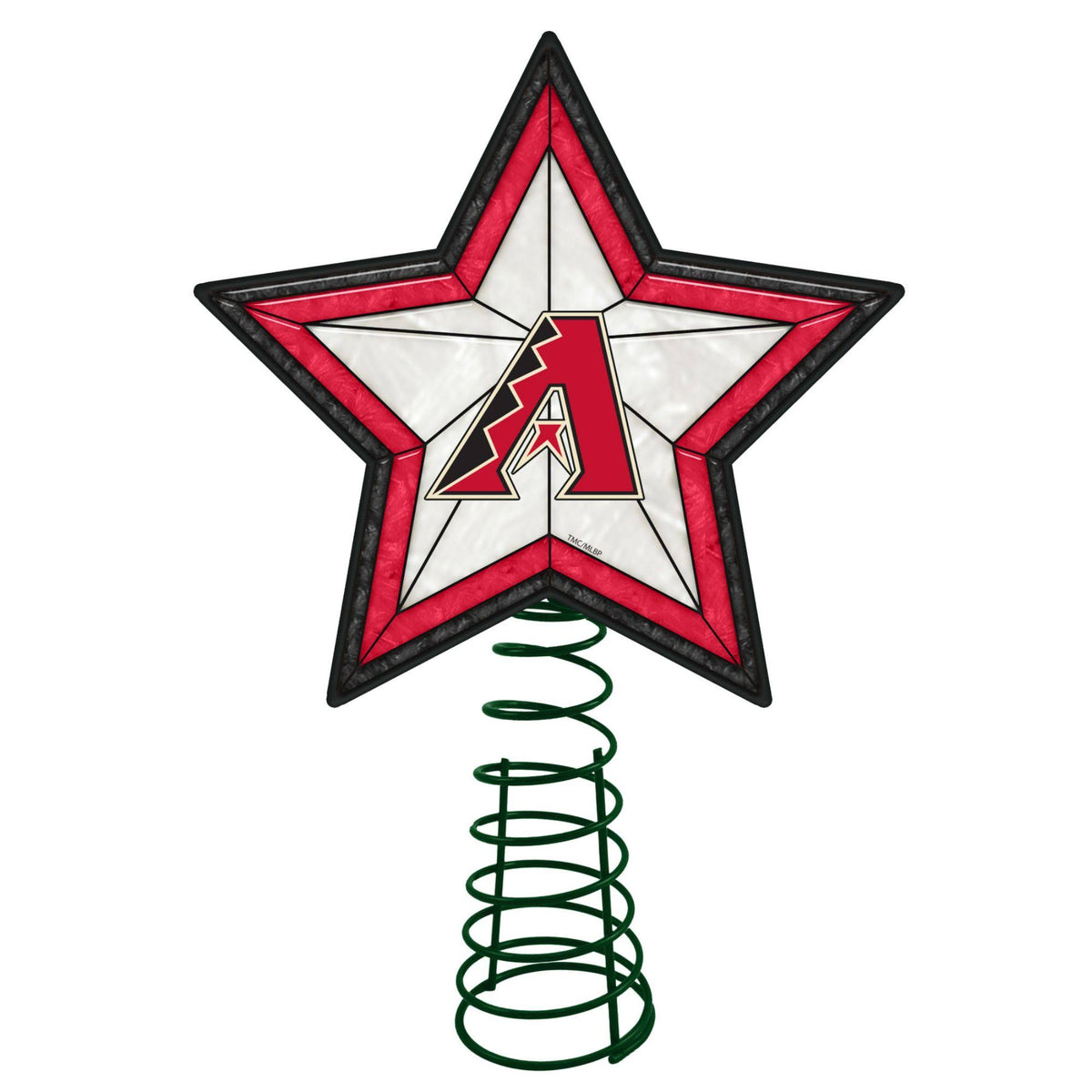 Lighted Black and Red Star Christmas Tree Topper Q226137