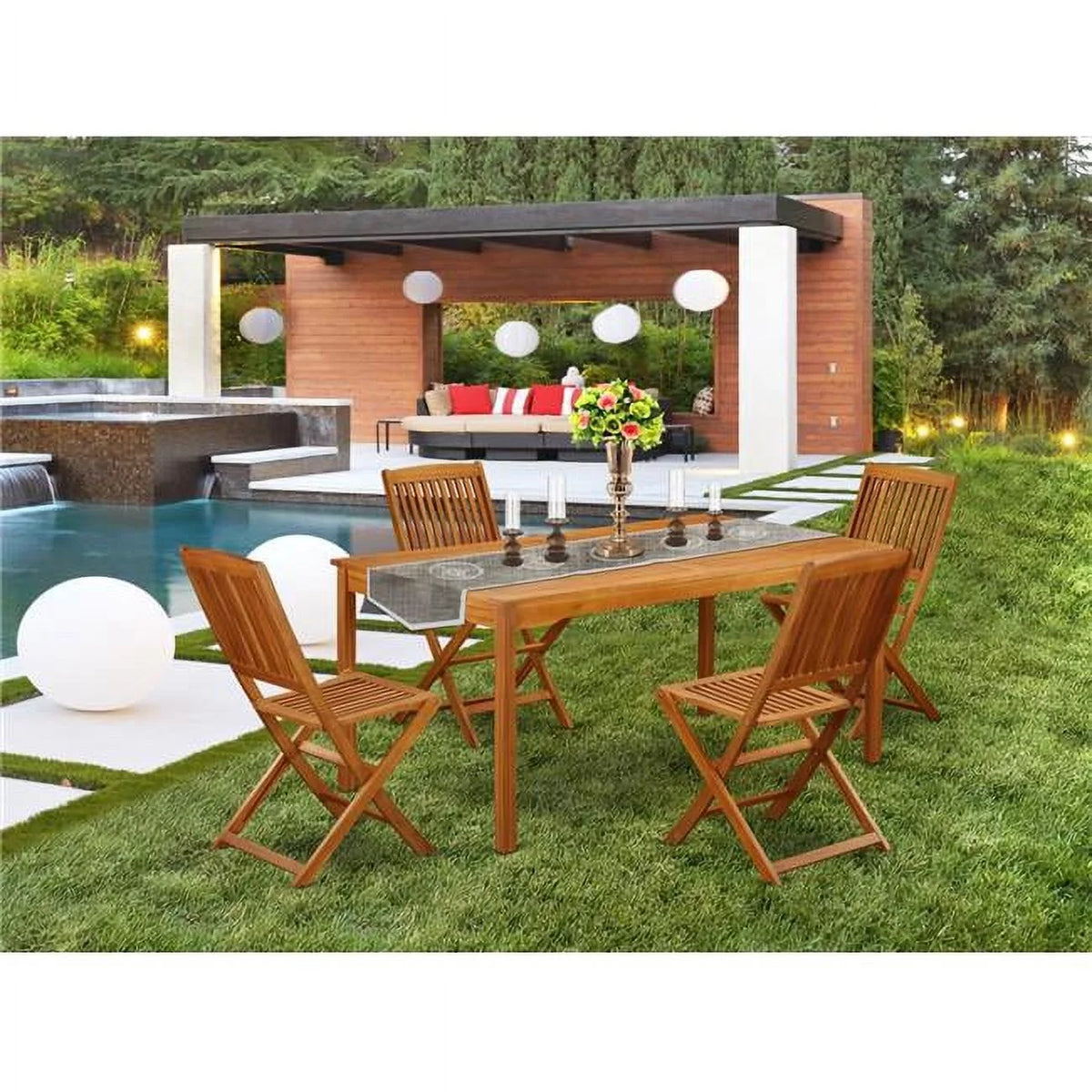 5 Piece Acacia Patio Set I6619