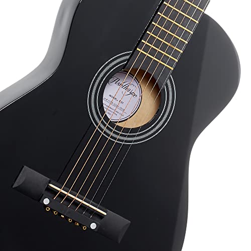 38-inch Beginner Acoustic Guitar Package Black R33588