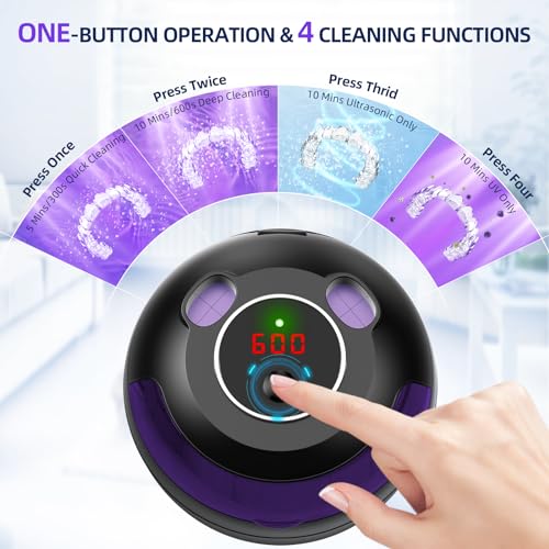 Ultrasonic Retainer Cleaner with 200ML Capacity, 45kHz, 4 Modes Q37209