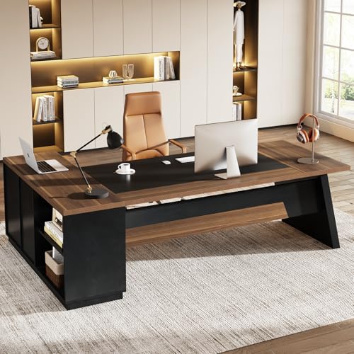 78" L-Shaped Desk with Drawers and File Cabinet H167849