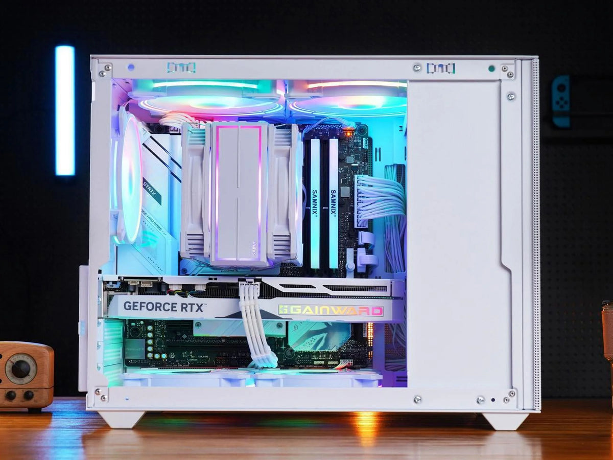 Mini Micro ATX Tower Computer Case with Tempered Glass Side R5696