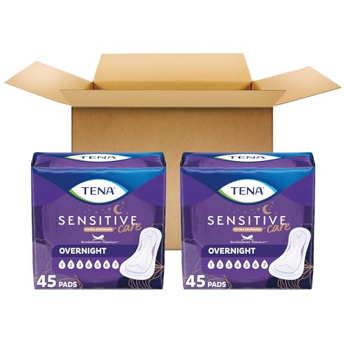 Incontinence Pads, Overnight Absorbency, Extra Coverage - 135 Count T214808