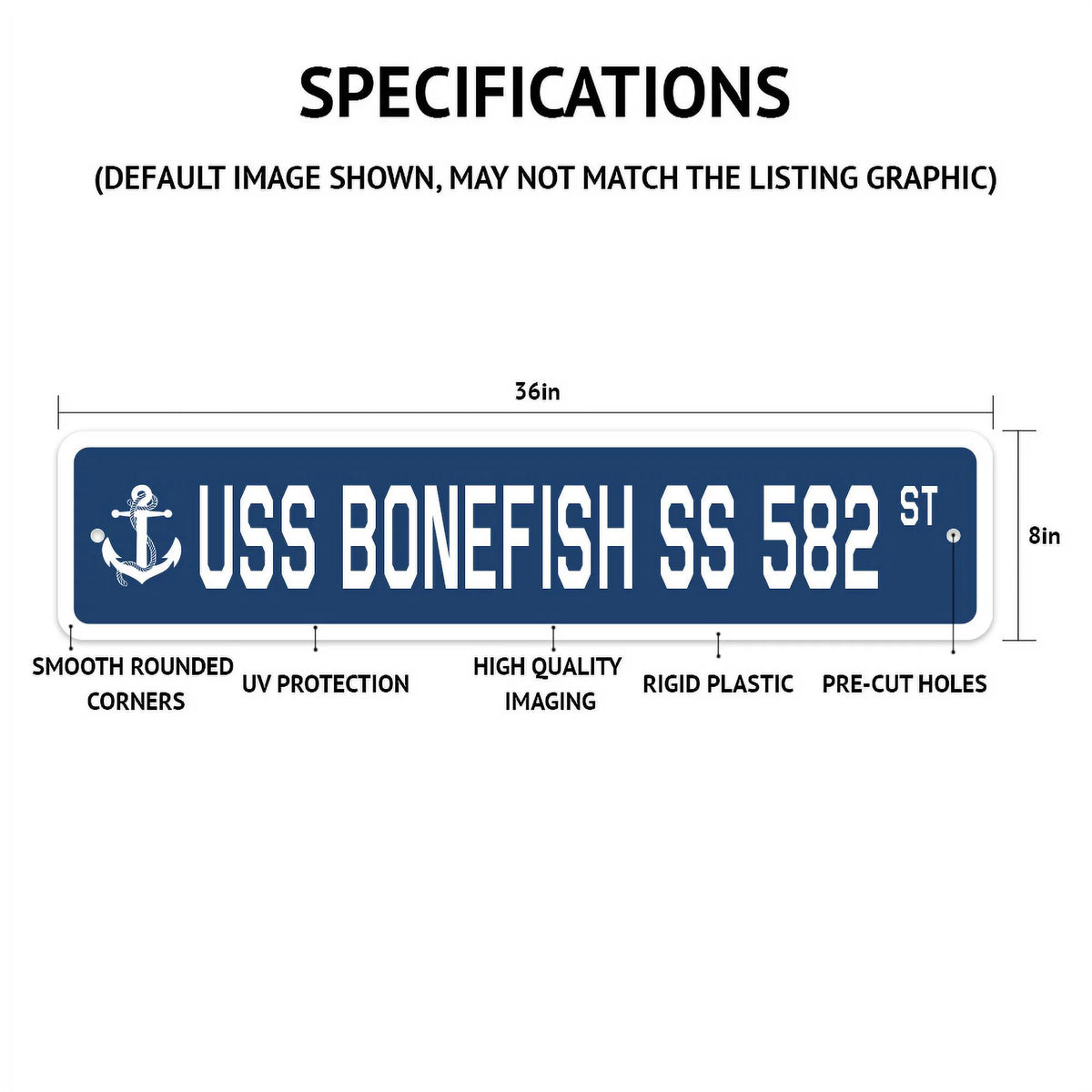 USS New Jersey Street Sign H481062