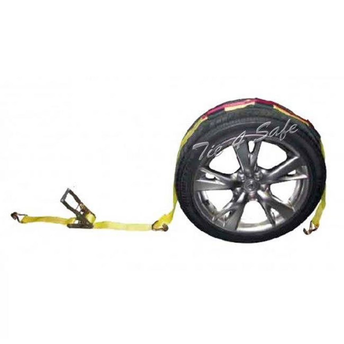 2 in. x 10 ft. Car Tie Downs with J Hooks & Ratchet Buckle, Yellow - 2 Piece N1750
