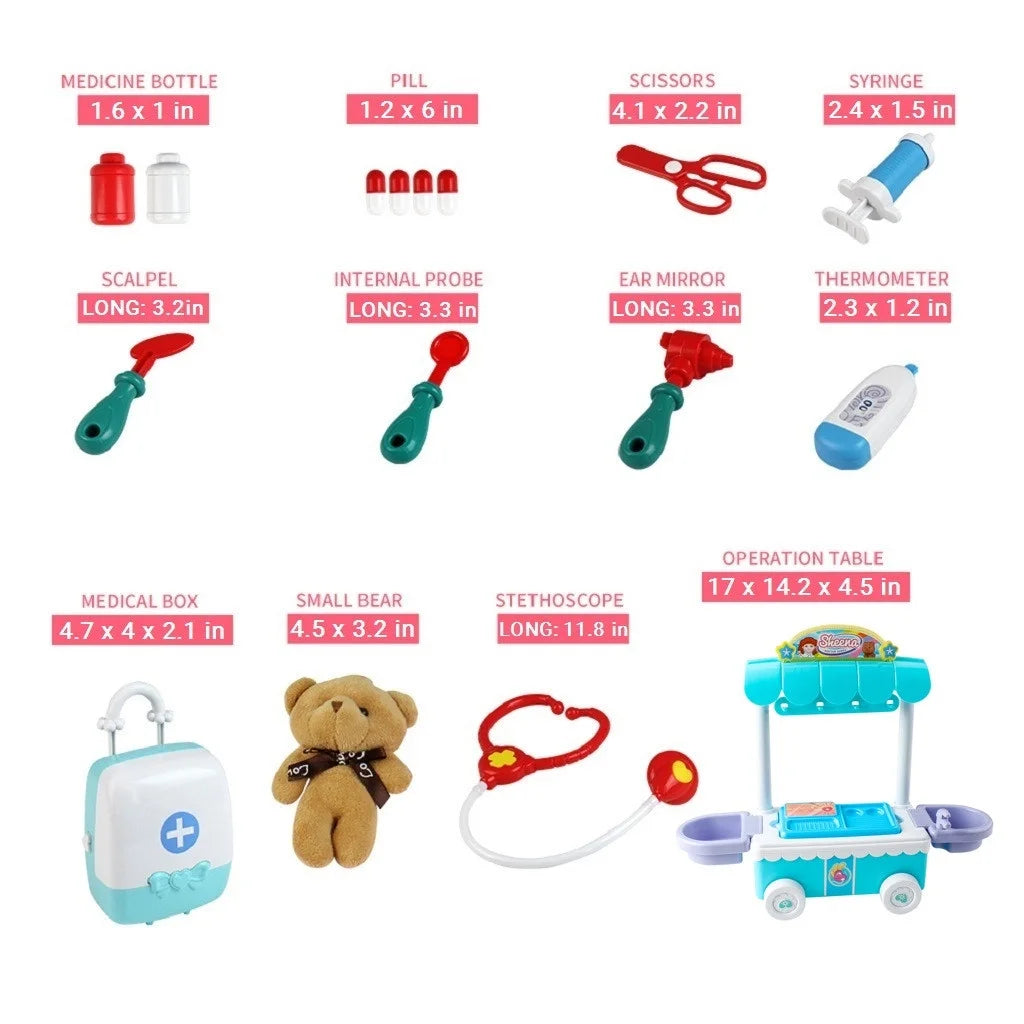Doctor Kit Surgical Car with Music Kids Play House Educational Role Play Toy H829312