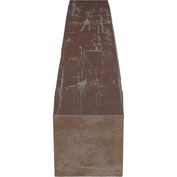 Aged Pecan Hand Hewn Faux Wood Fireplace Mantel G3136