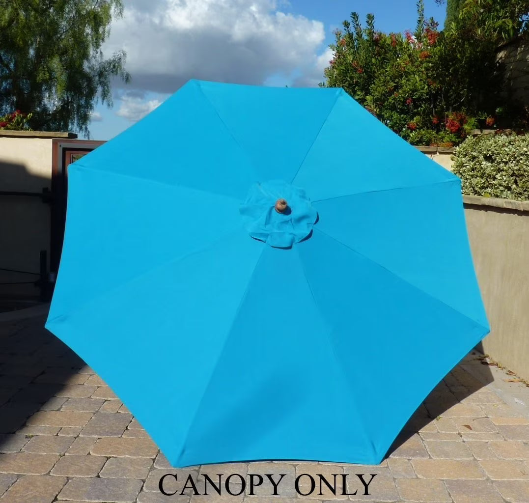 Teal 9ft Umbrella Replacement Canopy 8 Ribs Y46855