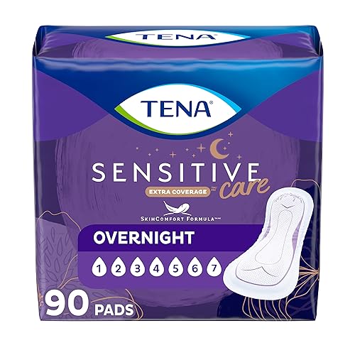 Incontinence Pads, Overnight Absorbency, Extra Coverage - 135 Count T214808