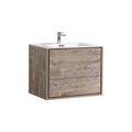 30 in. Wall Mount Nature Wood Bathroom Vanity R7941