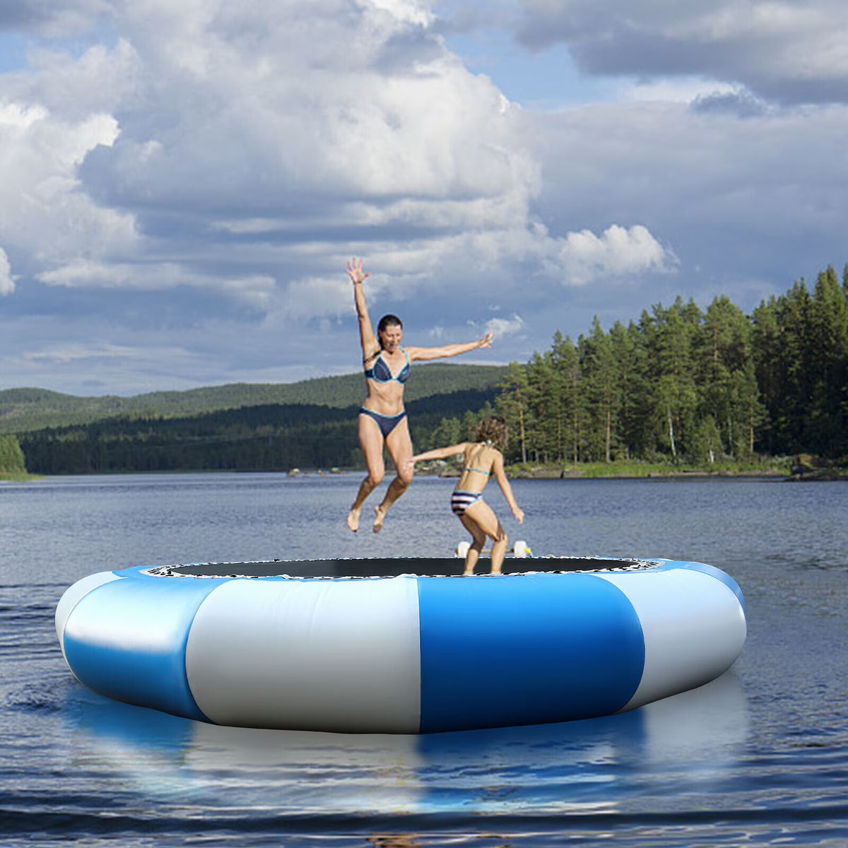 17-ft Inflatable Water Trampoline Floating Island L754