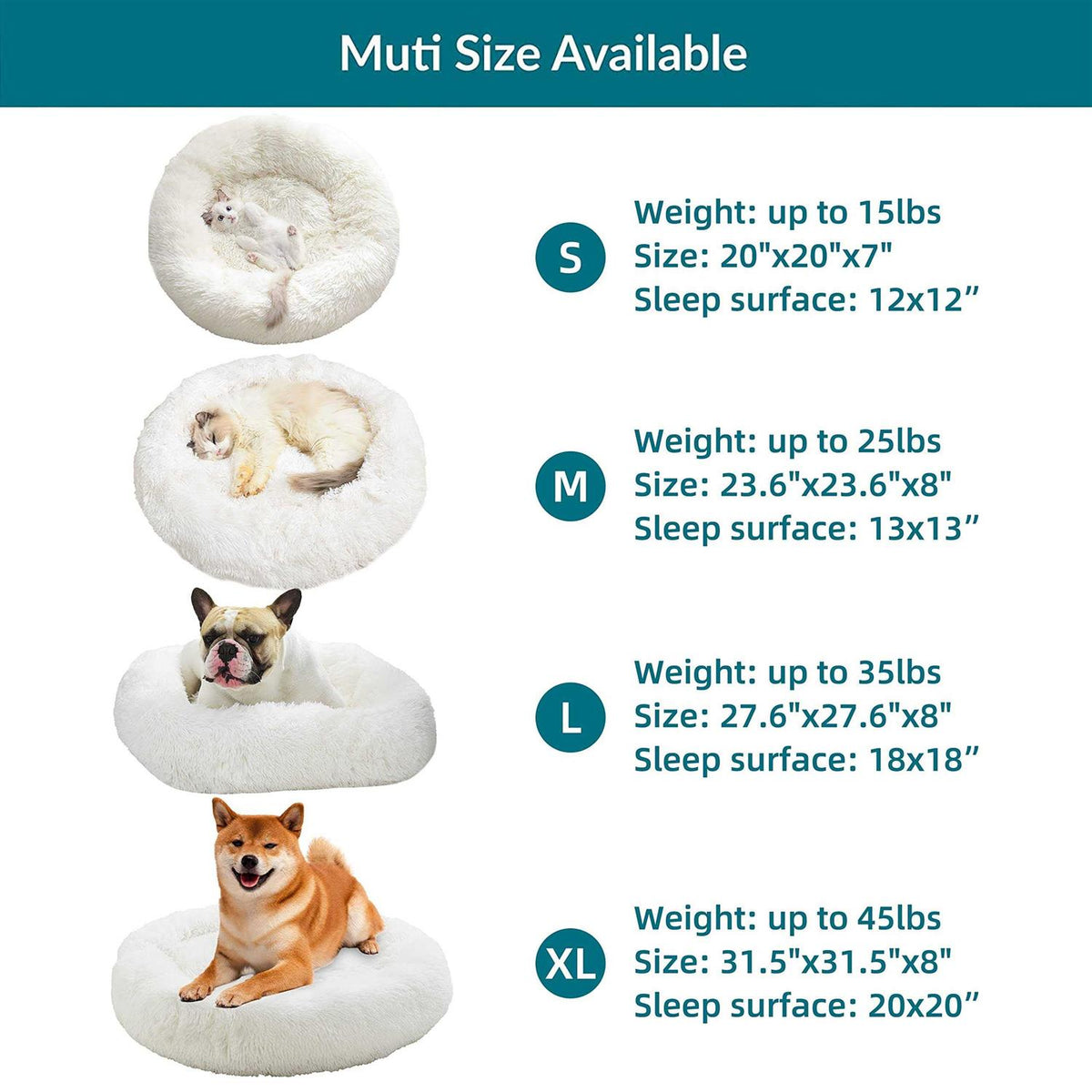 Washable Soft Plush Pet Bed Q649148