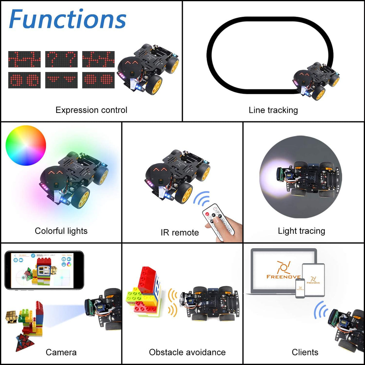 4WD Car Kit for ESP32-WROVER with Camera T393