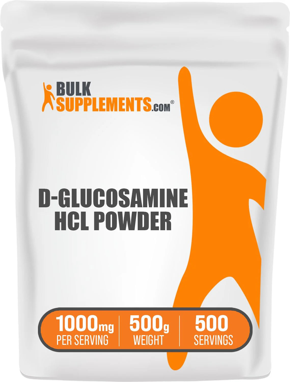 Glucosamine HCl Powder 1000mg Gluten Free 500g B11075