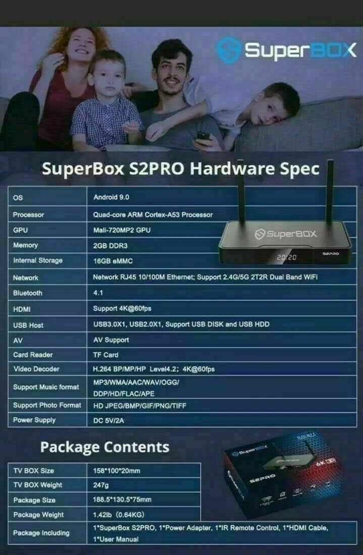 2022 SuperBox S2 Pro 8K HDMI Cable Backlit Mini Keyboard B627515