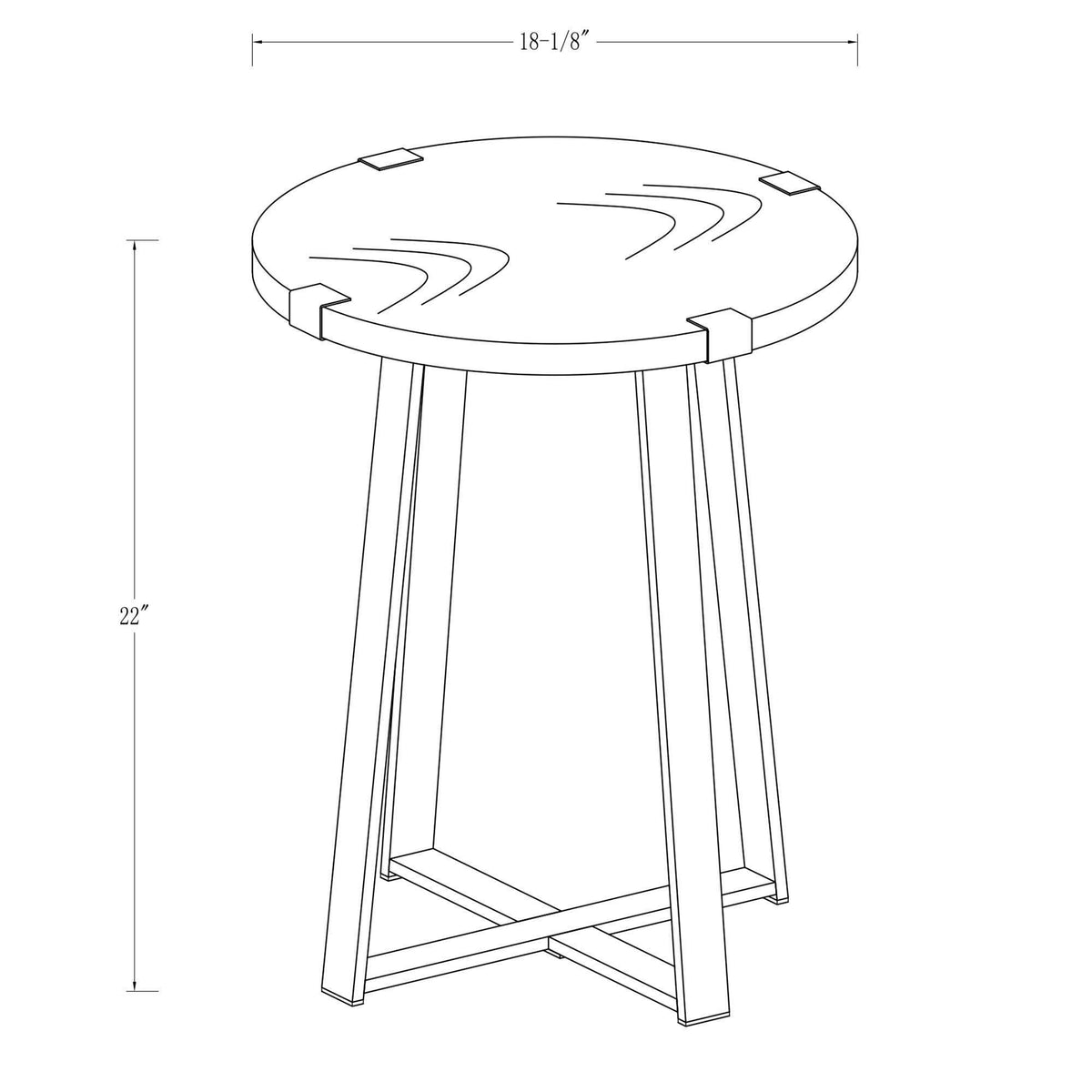White Faux Marble Round Side Table O80847