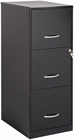 Metal 3 Drawer Letter File Cabinet in Black I171