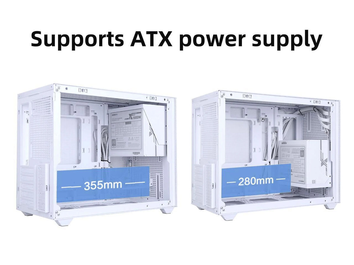 Mini Micro ATX Tower Computer Case with Tempered Glass Side R5696