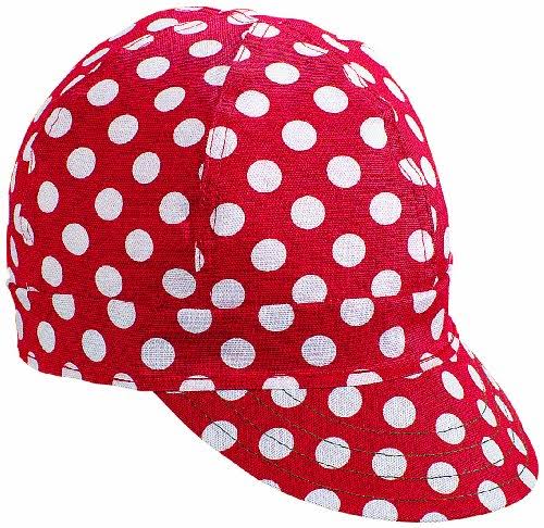 Red/ White Dot Cotton Welder Cap, Length 5 I379653