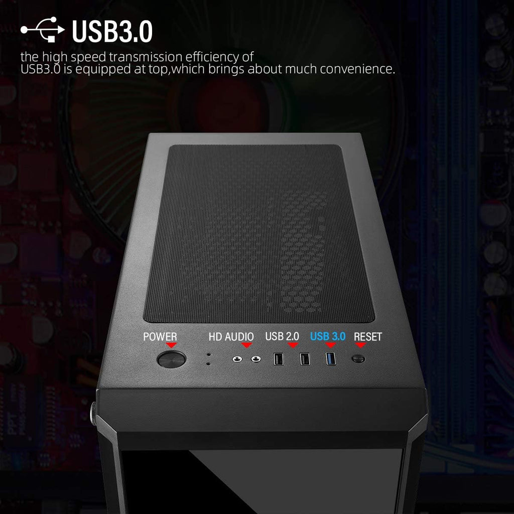 ATX Gaming PC Case with Side Window U106