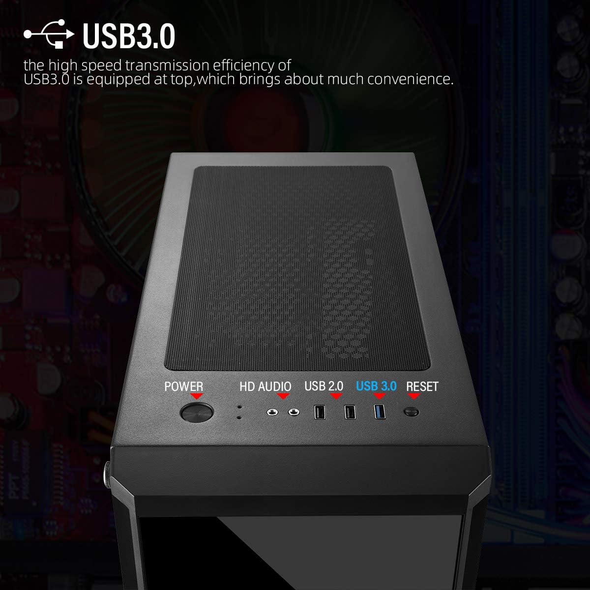 ATX Gaming PC Case with Side Window U106