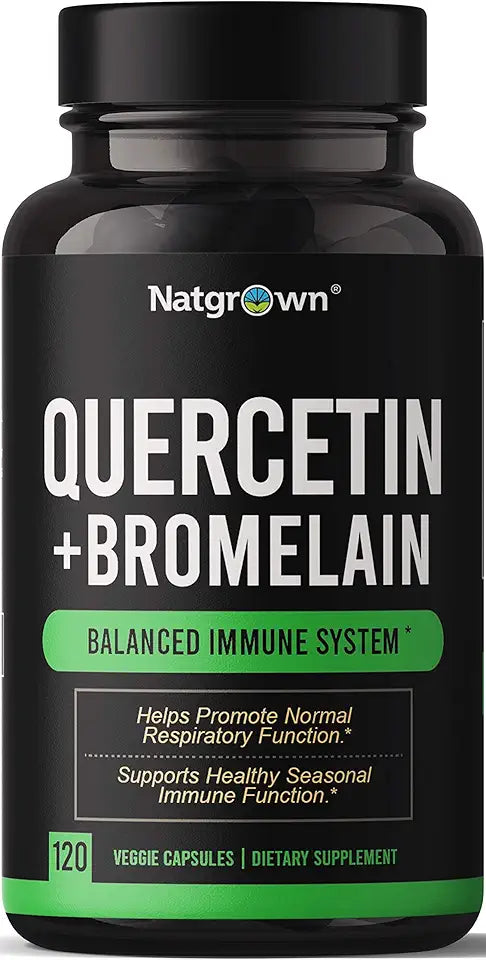 Quercetin with Bromelain Supplement Complex 120 Capsules S4468