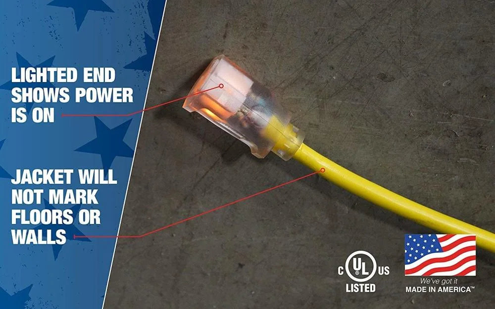 50' Yellow Extension Cord F2363