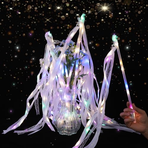 Light up Wedding Wands with Ribbons & Bells F83178