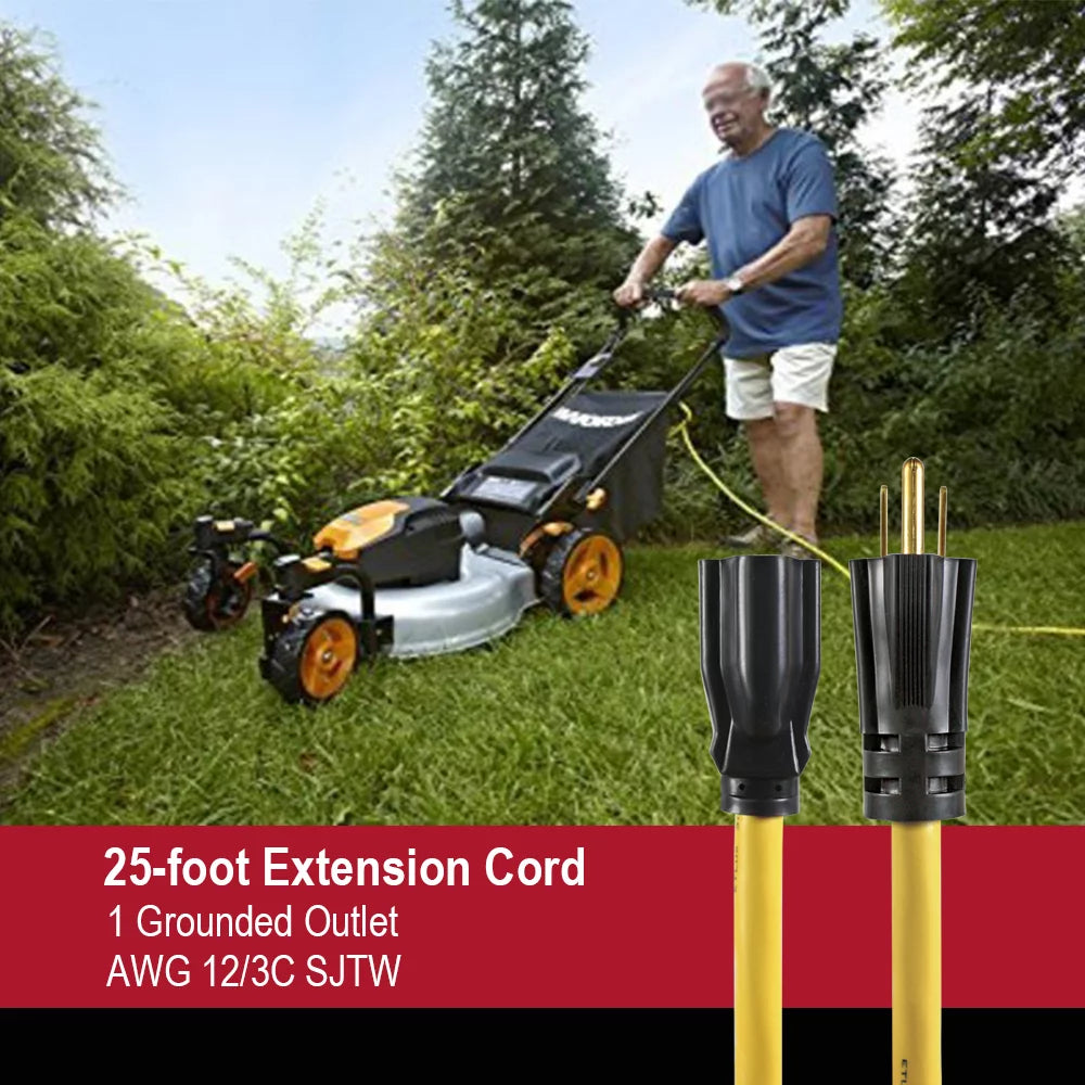 25FT 12/3 Extension Cord Yellow N299