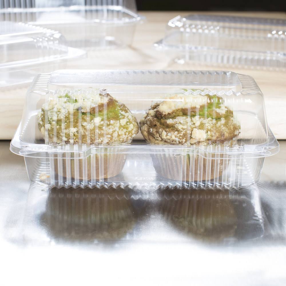 Clear Hinged Lid Containers, 250/Carton V453634