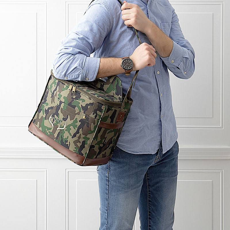 Green 12 Pack Camo Cooler S935