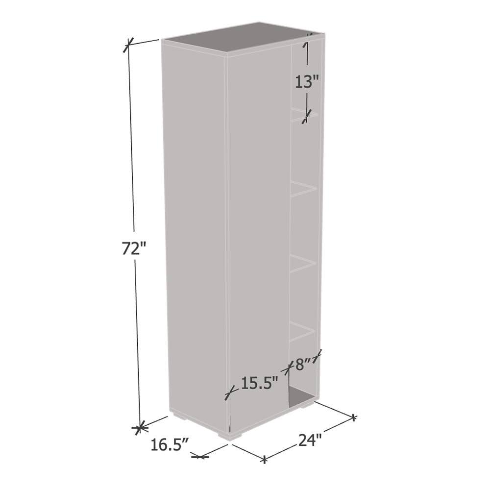 Gray Bookcase D966
