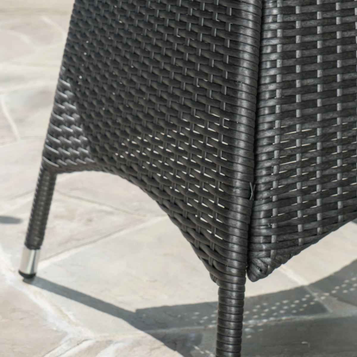 Grey Wicker Round Dining Table W8538