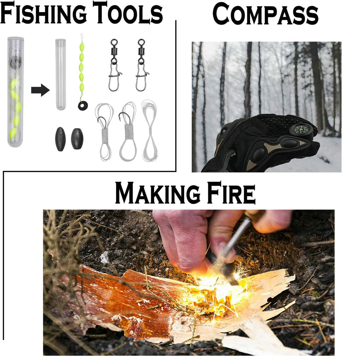 Survival Off-Roading Tool Kit Folding Shovel Camping Axe Multitool Pickaxe with Carrying Bag Black M9930