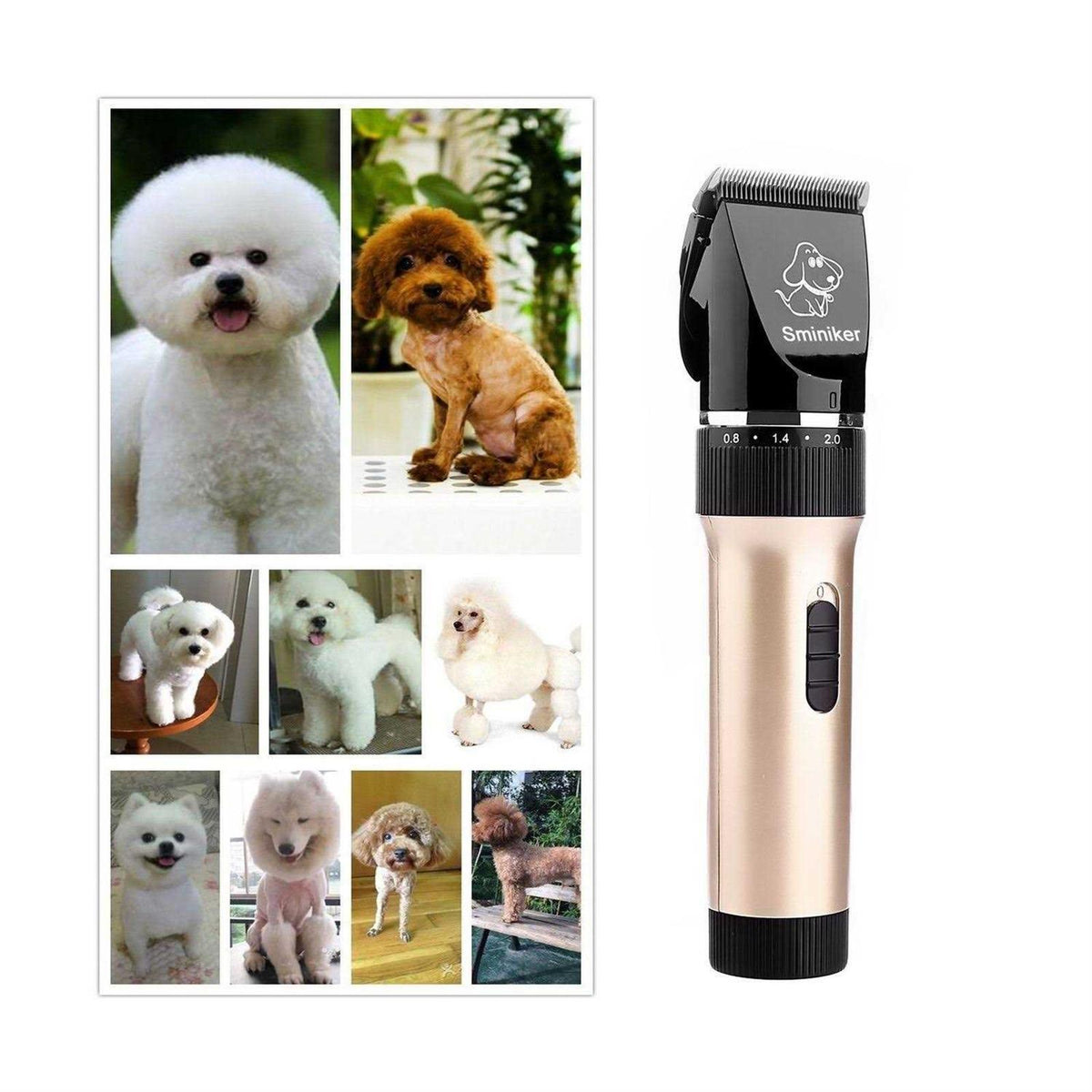 Low Noise Rechargeable Cordless Pet Clippers Grooming Kit with Storage Bag I8579