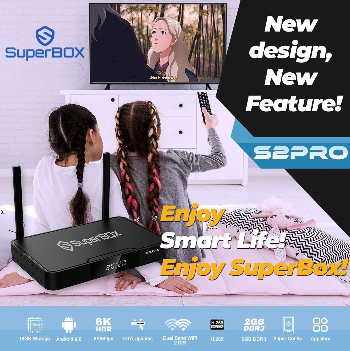 2022 SuperBox S2 Pro 8K HDMI Cable Backlit Mini Keyboard B627515