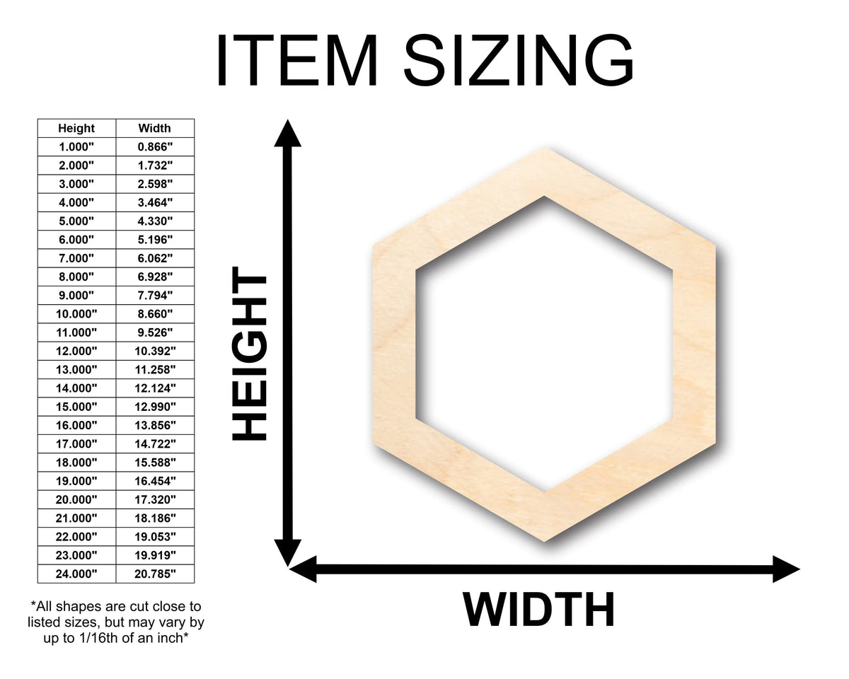 Unfinished Wood Hexagon Honeycomb Shape P15805