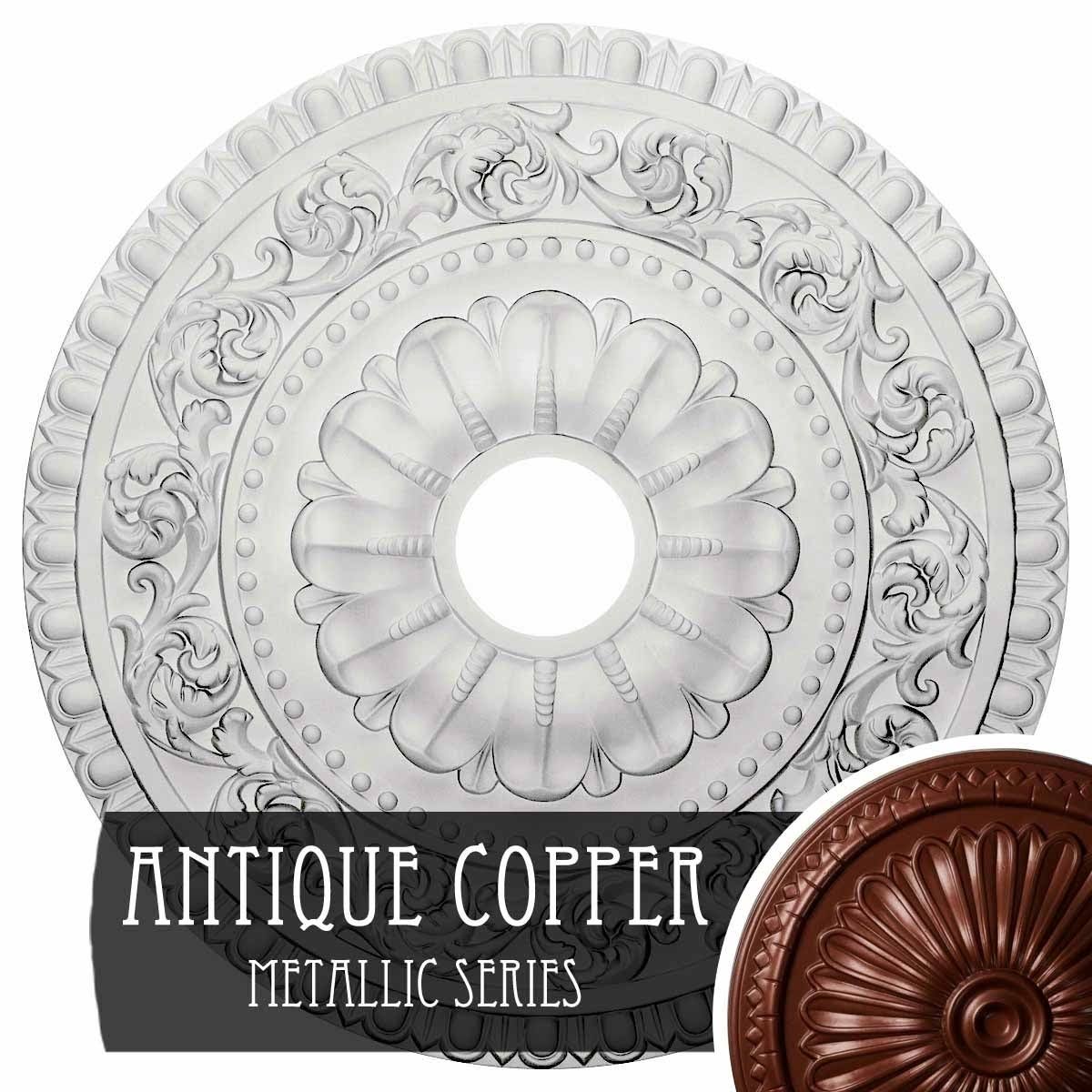23 1/2x22OD x 3 1/2x22ID x 2 1/8x22P Ceiling Medallion L7427