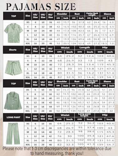 6Pcs Silk Satin Pajamas Set A5700