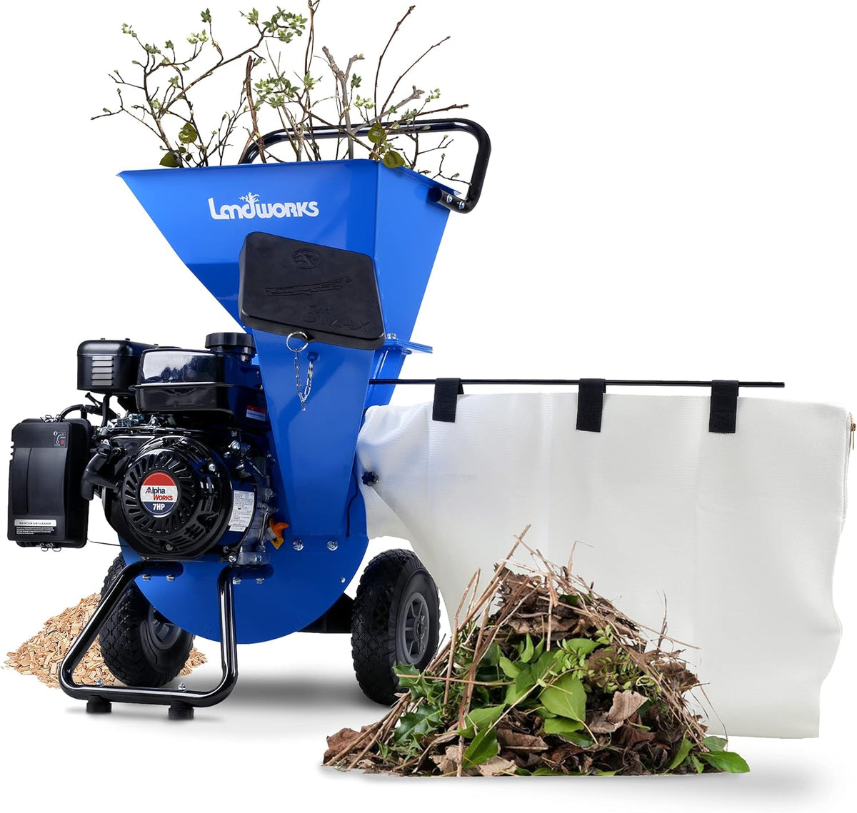7HP 3 in 1 Wood Chipper Shredder Mulcher O1461
