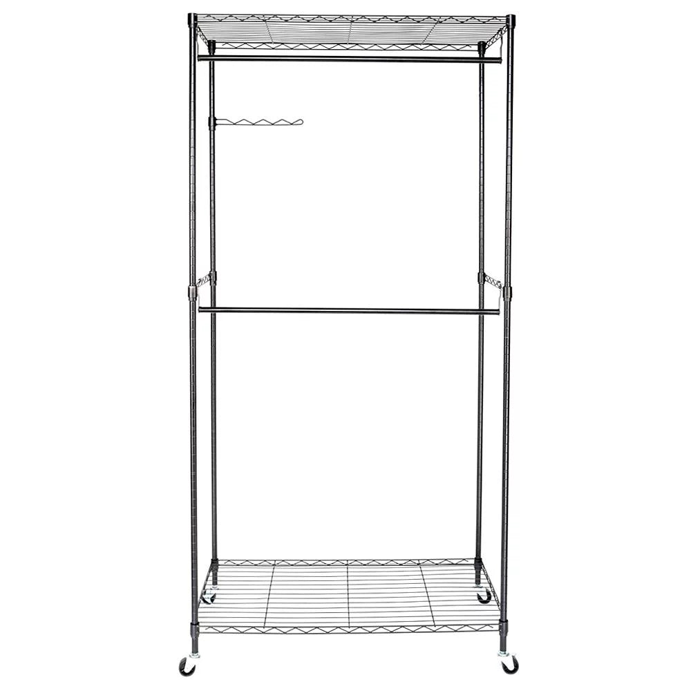 Heavy Duty Rolling Garment Rack Black R211018