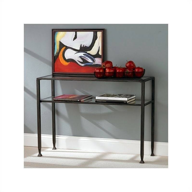 Black Sofa Table with Glass Top R790230