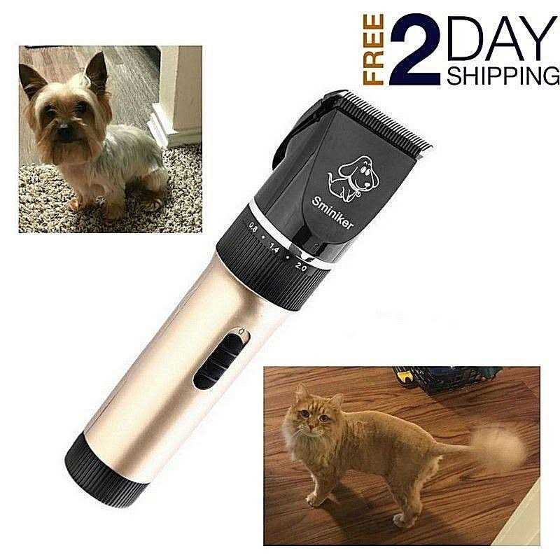 Low Noise Rechargeable Cordless Pet Clippers Grooming Kit with Storage Bag I8579