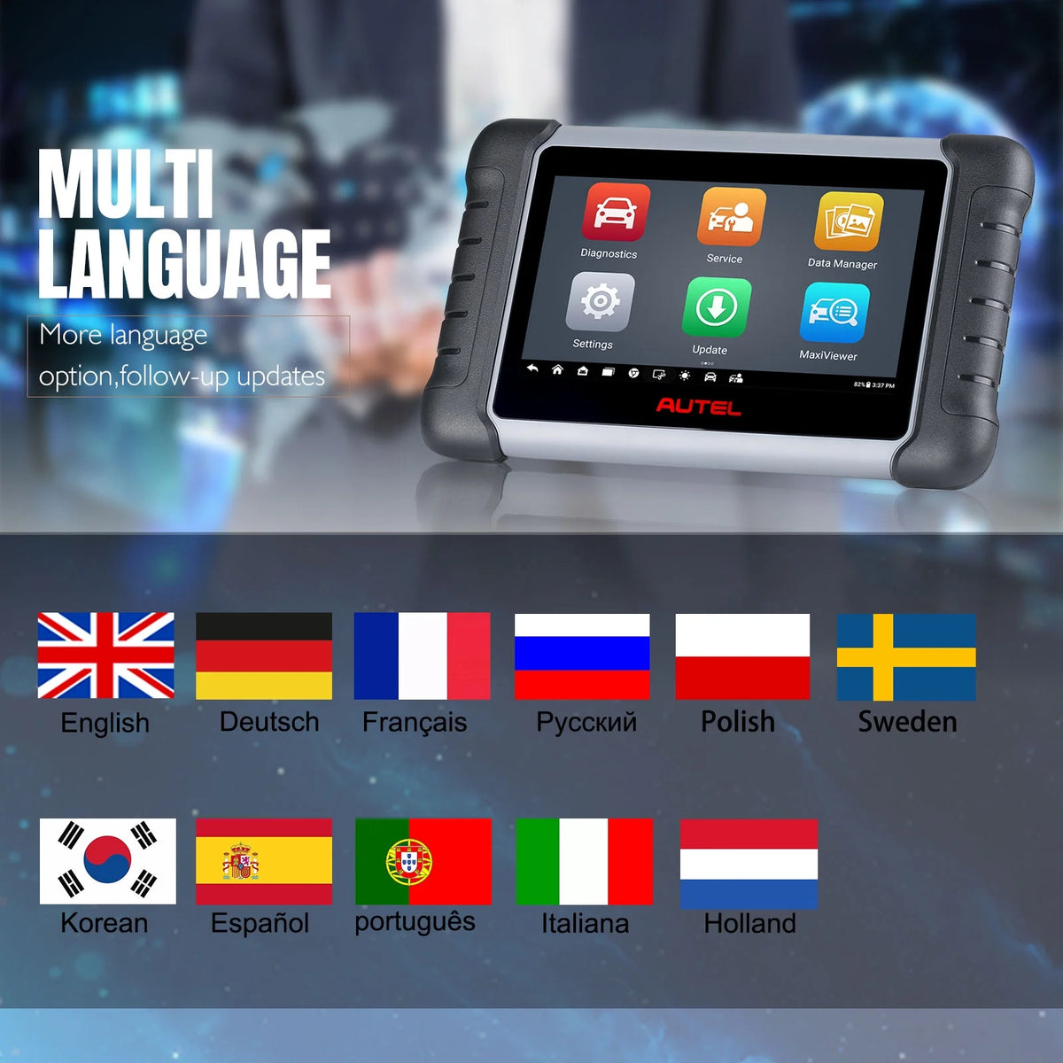 Autel MaxiCOM MK808Z Bi-Directional Full System Diagnostic Tablet Y495