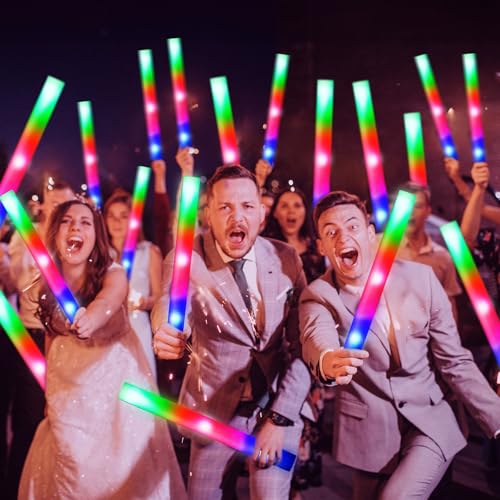 48 Pcs Foam Glow Sticks with 3 Modes C549876