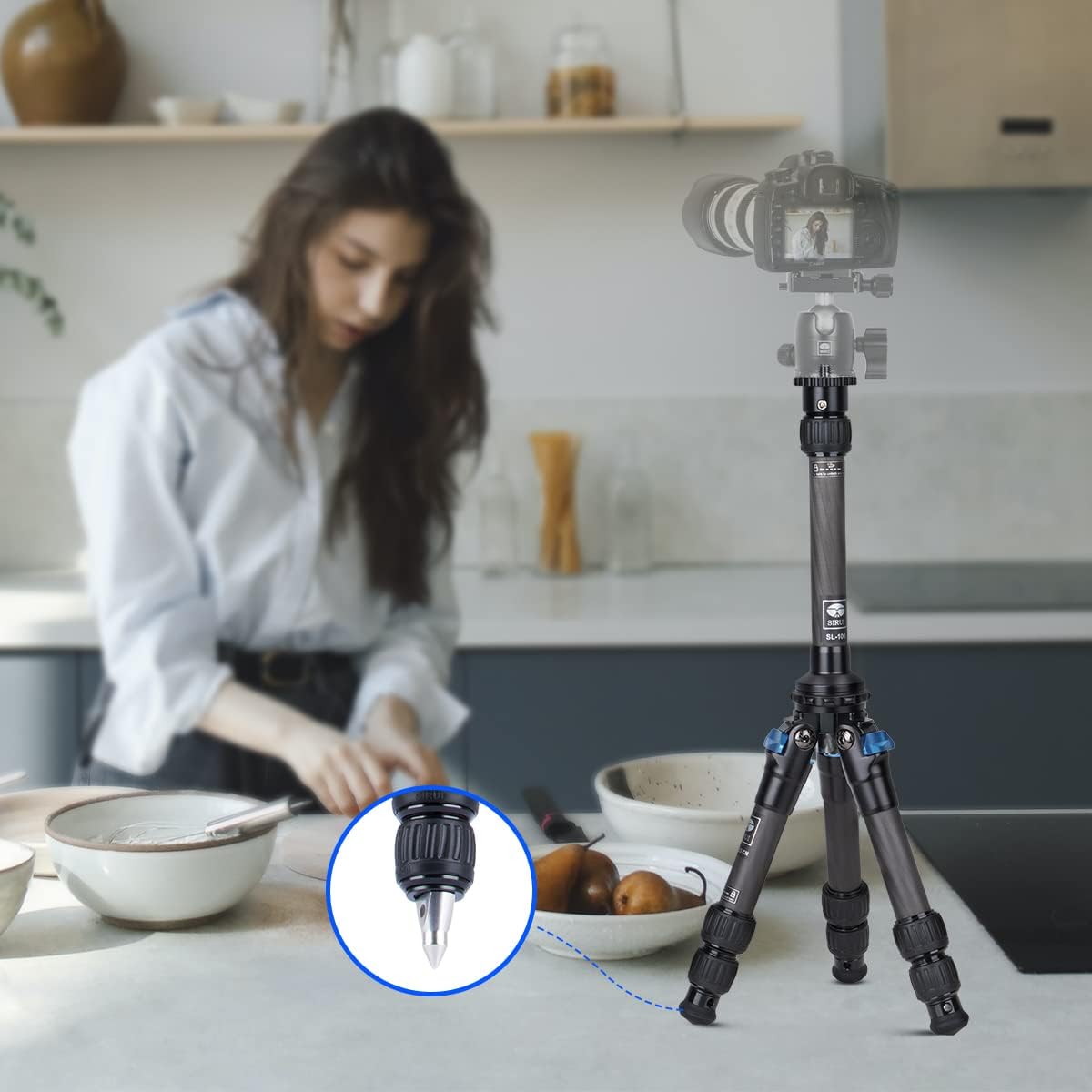 Carbon Fiber Mini Tripod with Center Column A80405