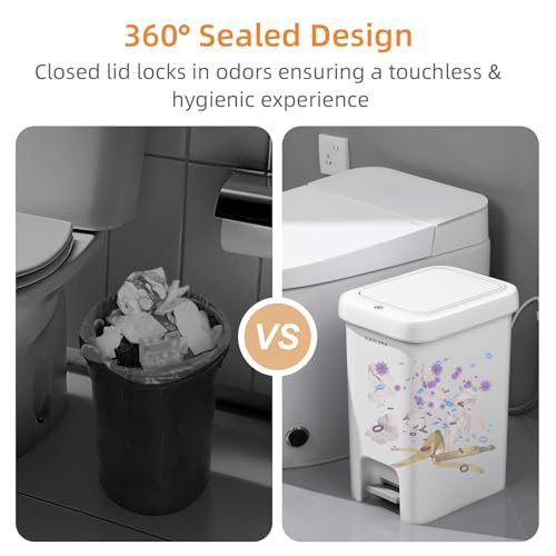 5.7 Gallon Step Trash Can with Lid M9972