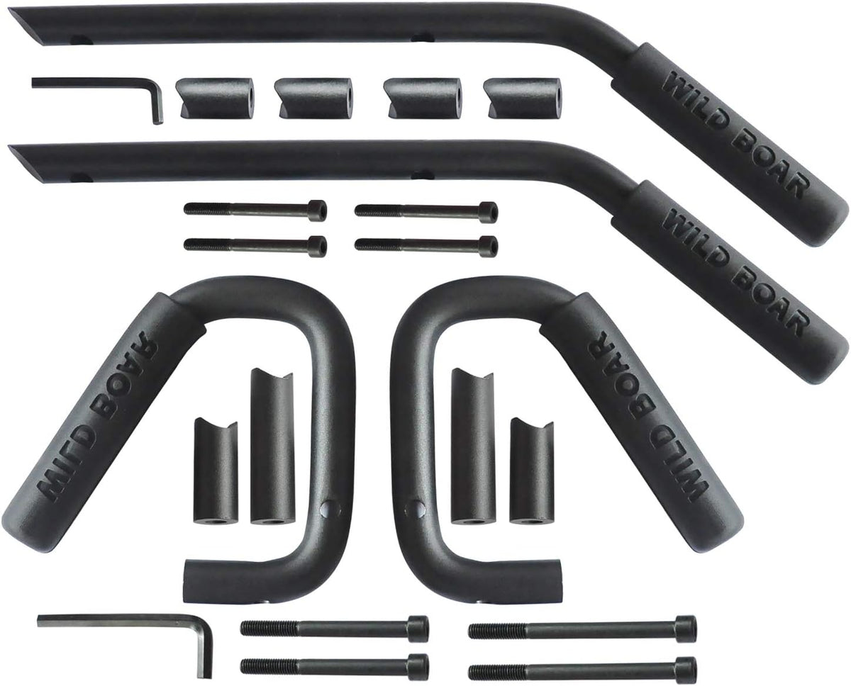 Red Pack of 2 Steel Grab Handle Kit for Jeep Wrangler JK JKU 4 Doors K818